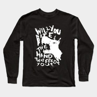 The Hand That Feeds - Illustrated Lyrics - Inverted Long Sleeve T-Shirt